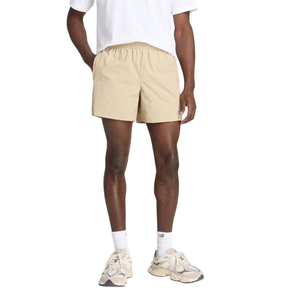 New Balance Athletics Stretch Woven 5" Shorts, Stoneware, Men's Small, NWT